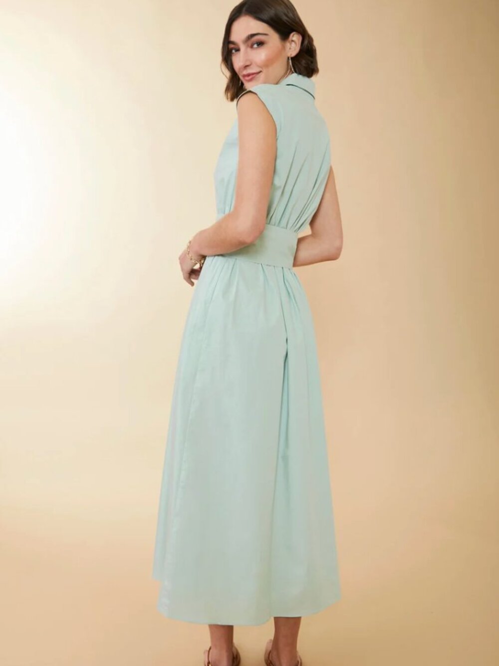 NWT Spartina 449 | Janine Midi Dress in "Tiedwater" Mint Green | Size XXL - Picture 2 of 15